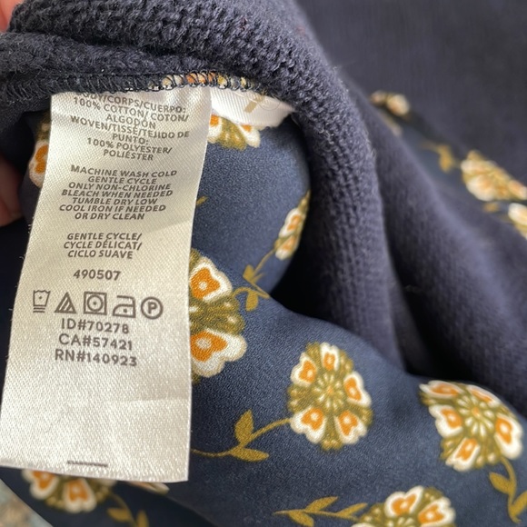 - Ann Taylor loft sweater tie back navy size large - Picture 4 of 11